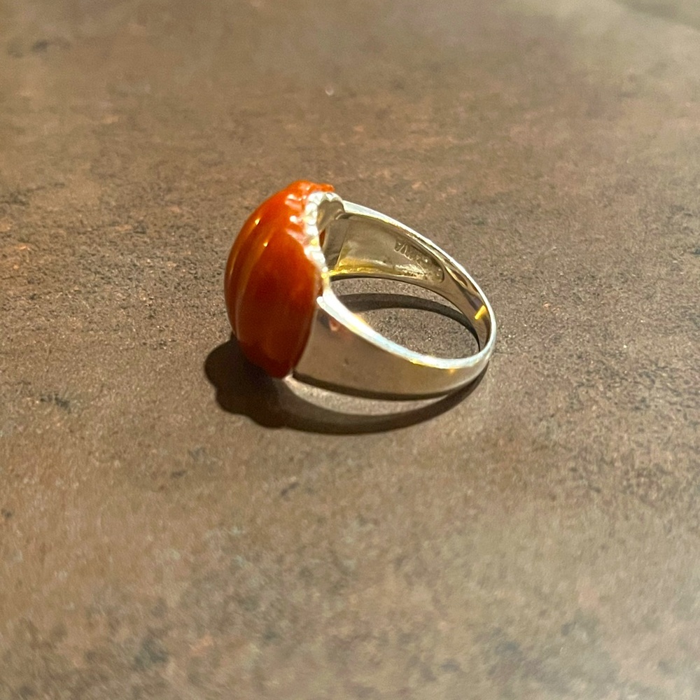 925 Agate stone ring